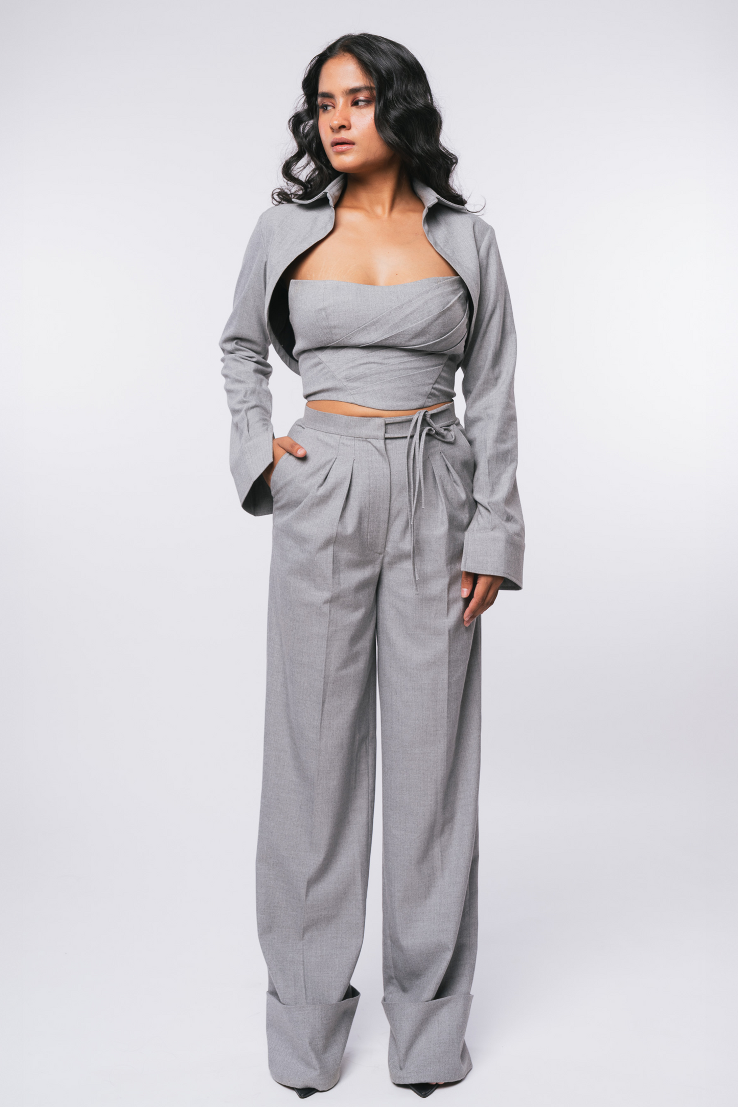 Grey Cuff Trousers
