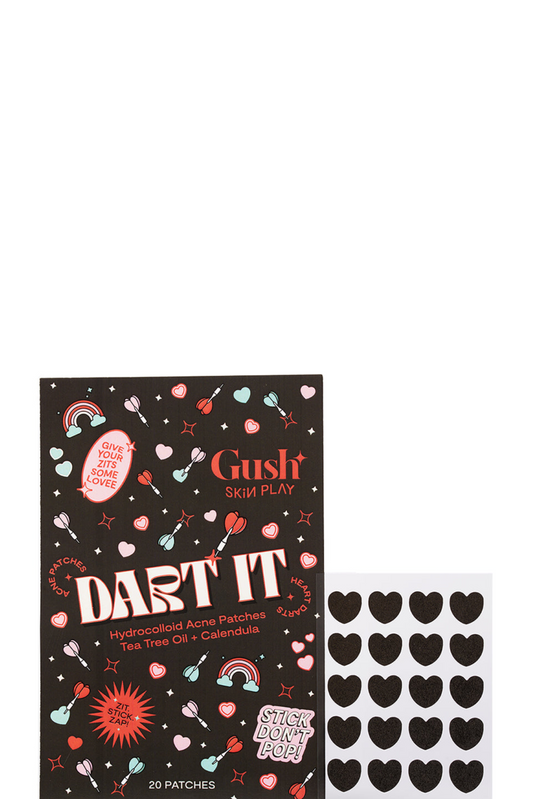 Gush Beauty Pimple Patches for Healing Acne, Zits and Blemishes  - Black Heart