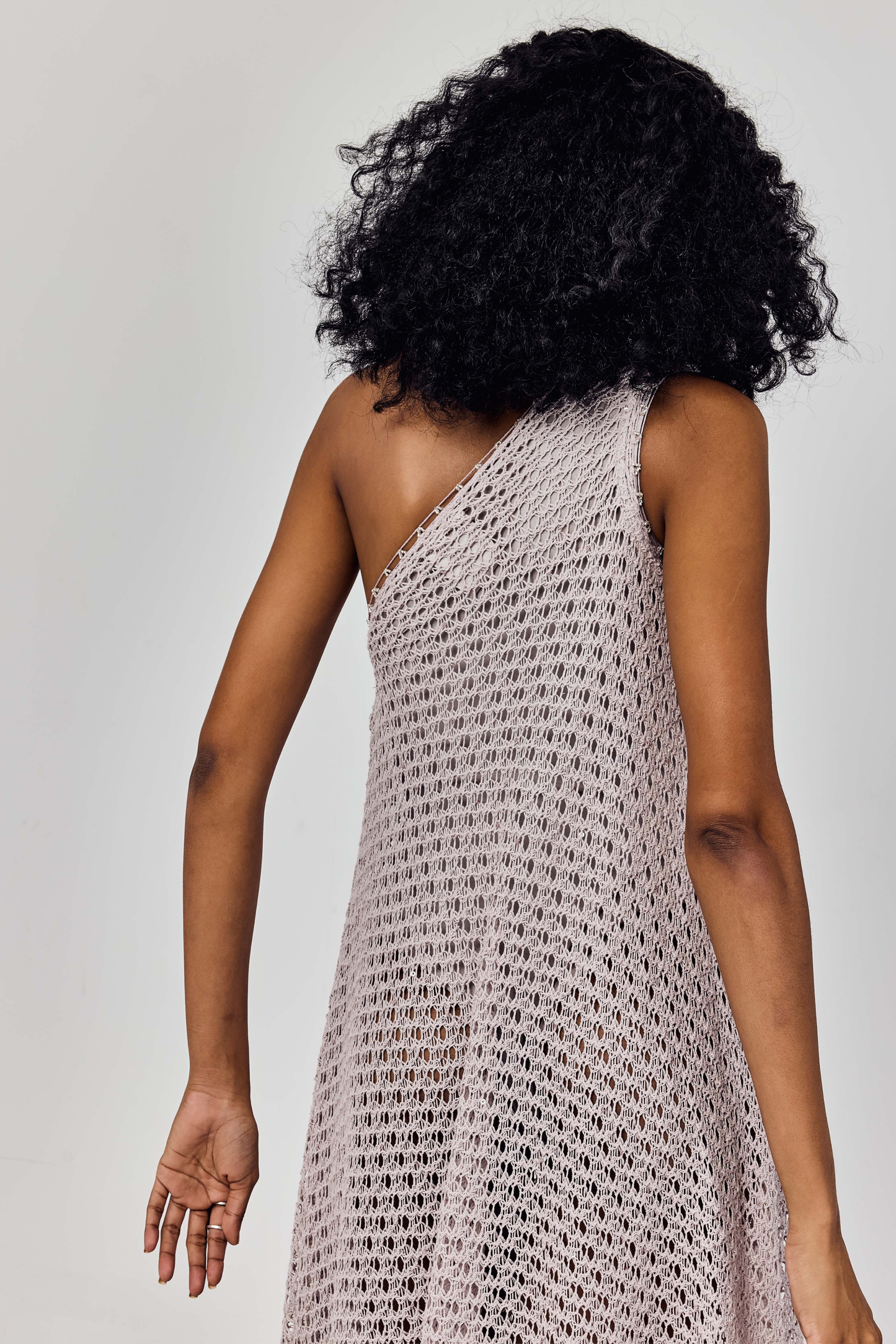 Selene Asymmetrical Knit Dress- Grey