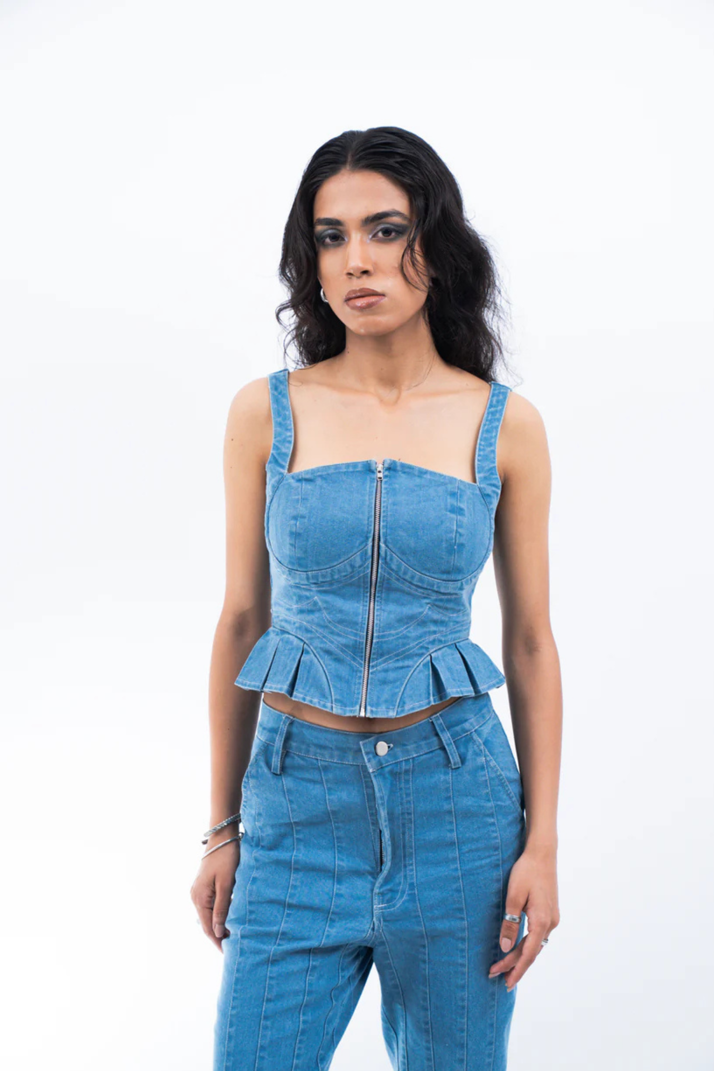 armour denim corset