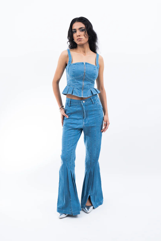 armour denim corset