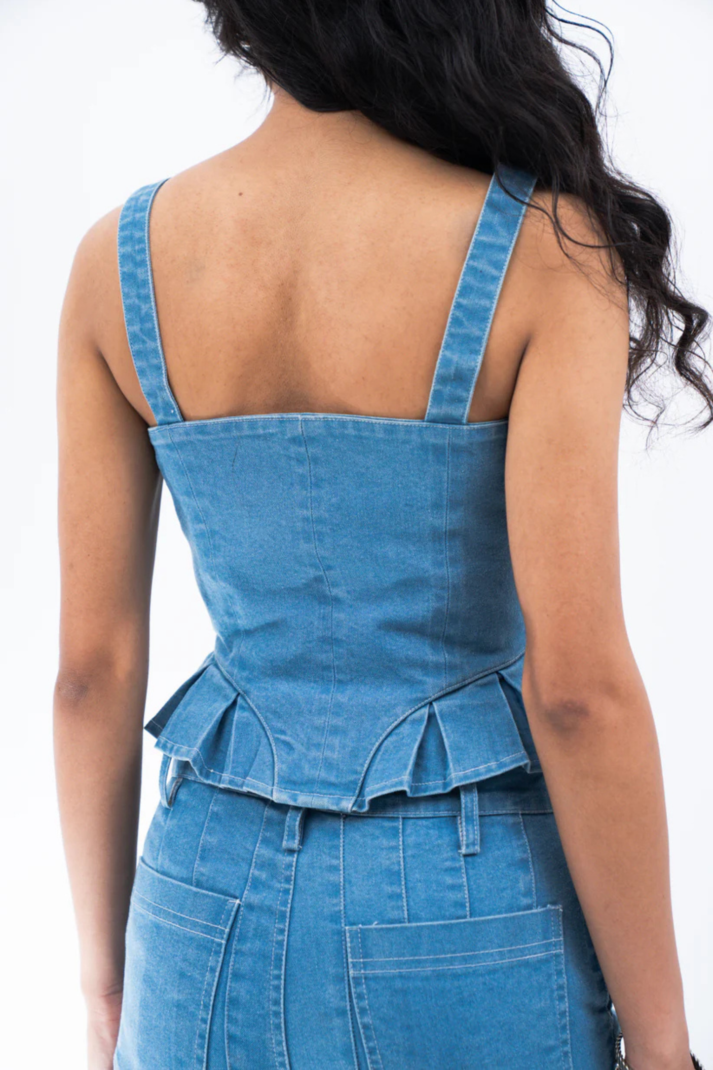 armour denim corset