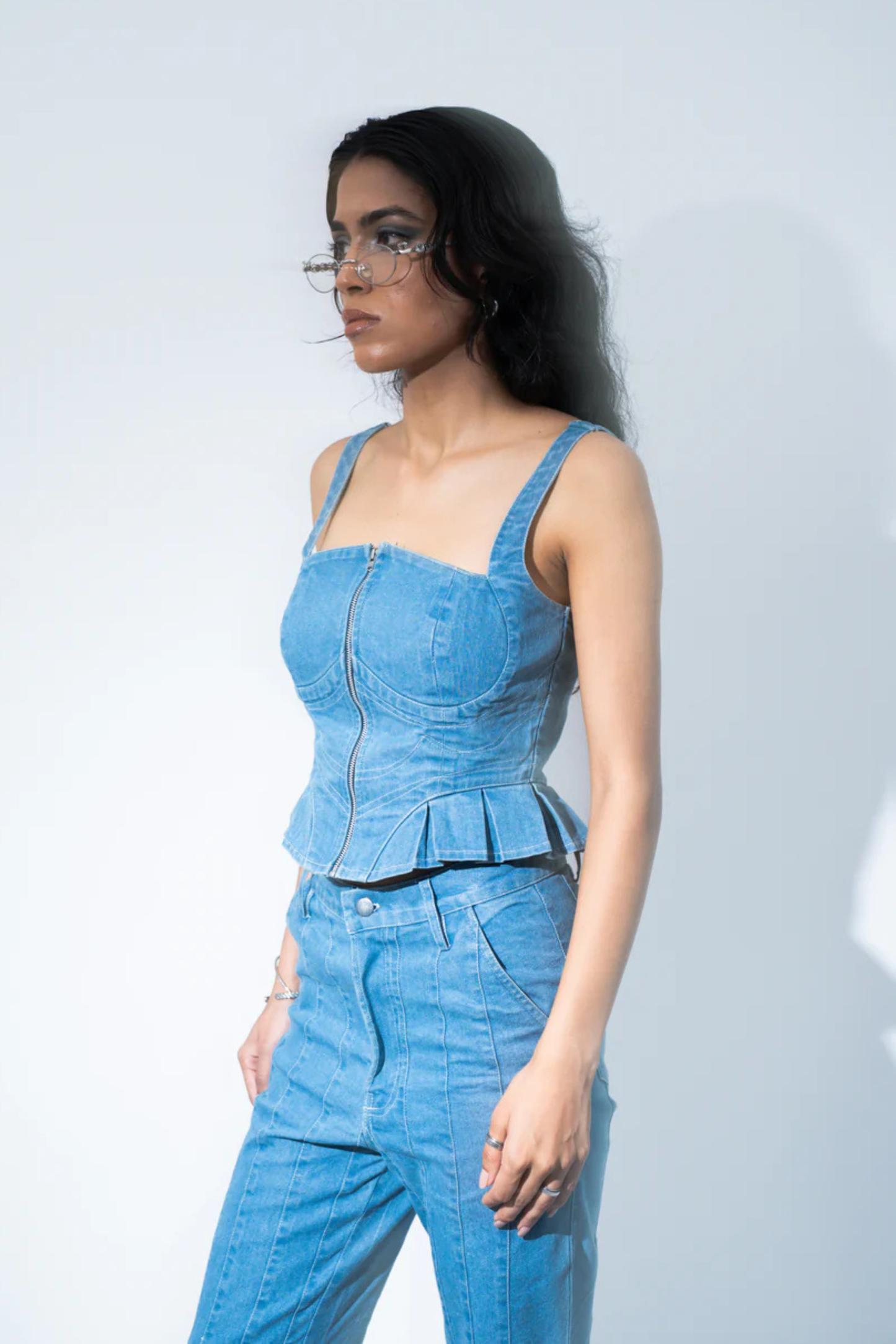 armour denim corset