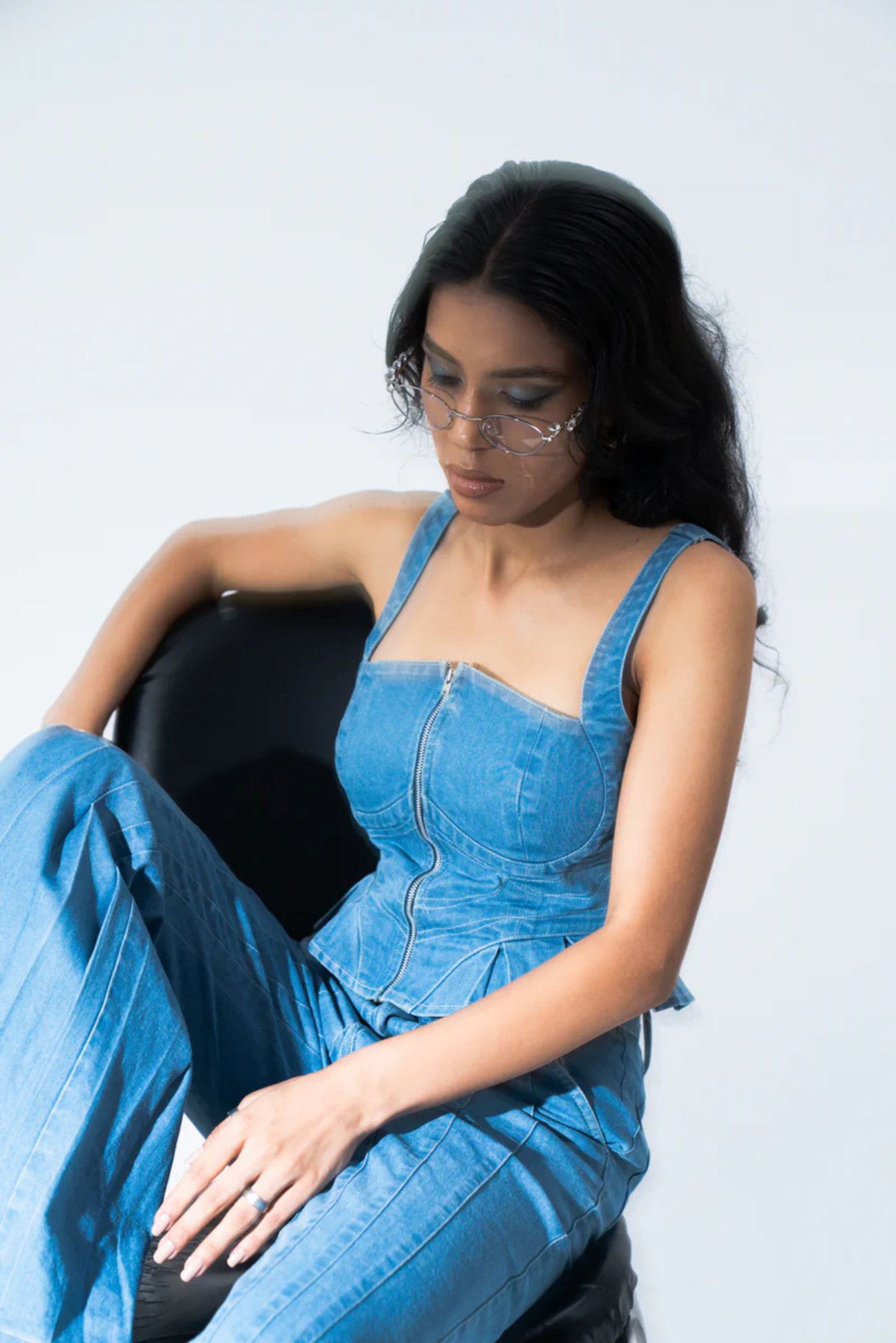 armour denim corset