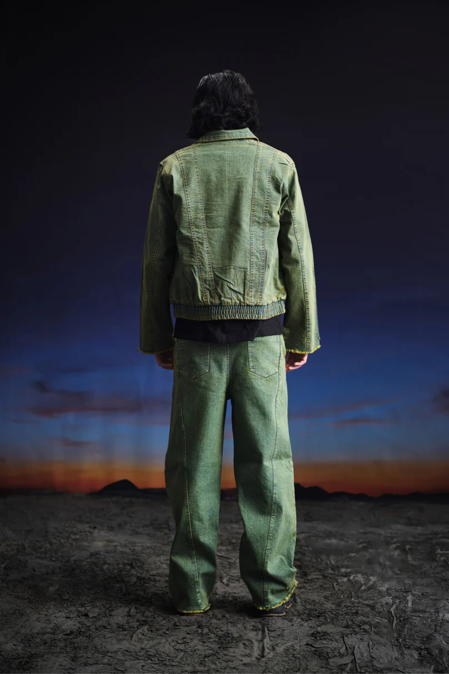 vintage green bomber jacket