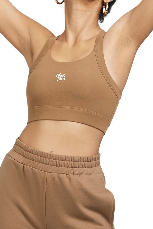 Back Hooks Freedom Sports Bra - Mountain Tan