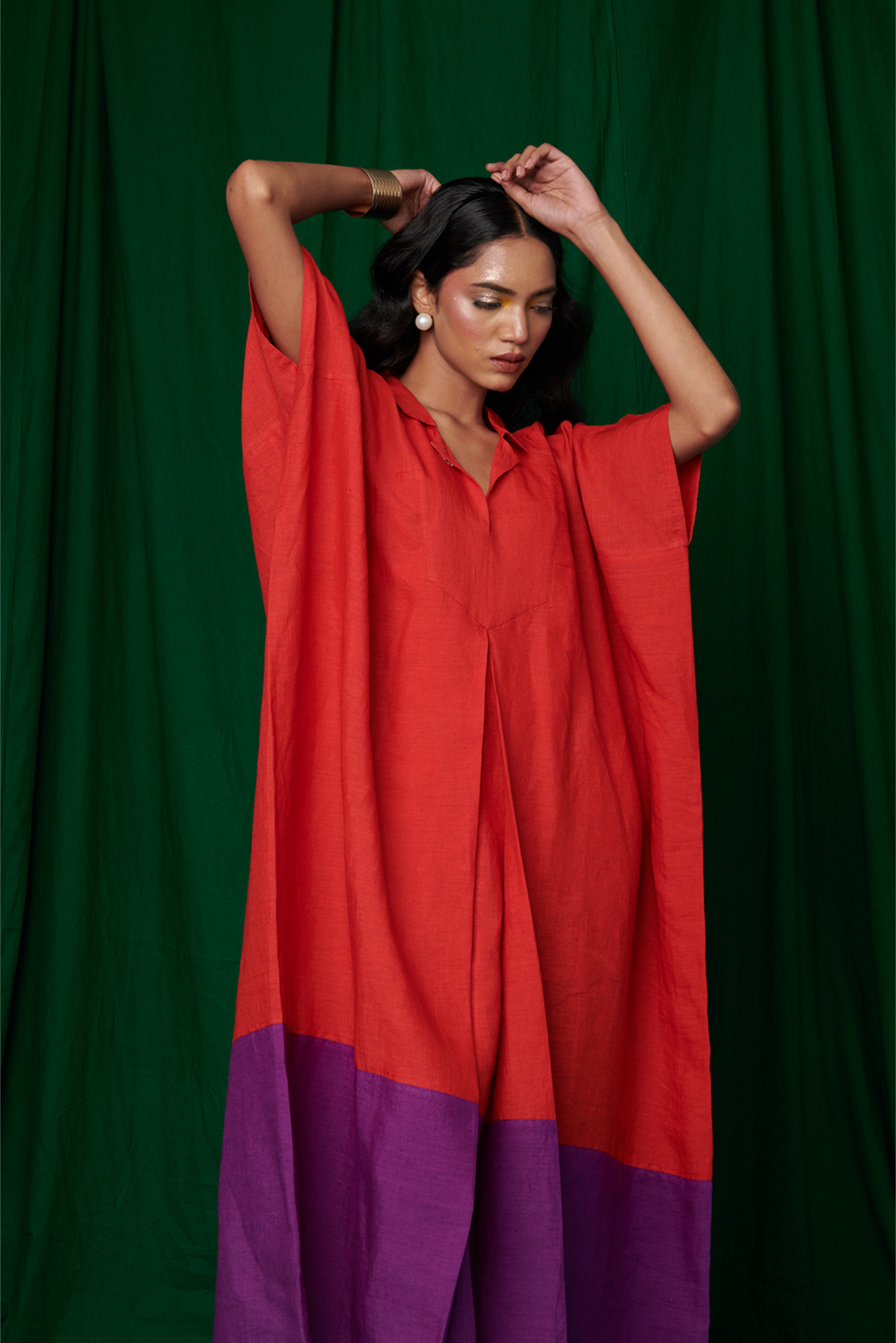 Kumkum Linen Kaftan Dress