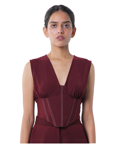 Affair Corset - Merlot
