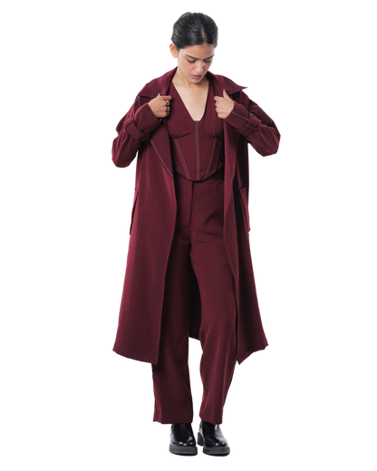 Trench Coat - Merlot