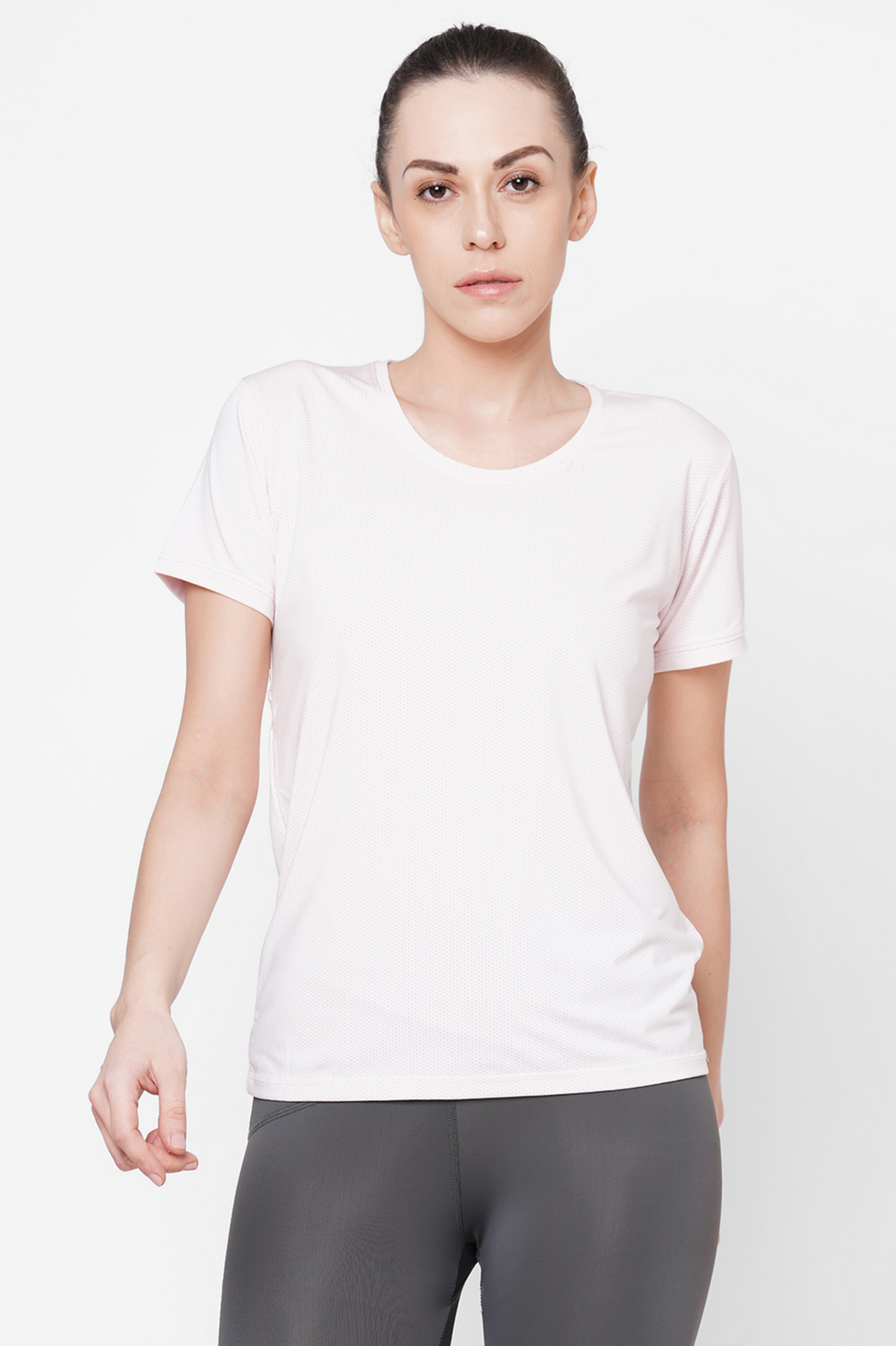 Light Pink Round Neck T-Shirt