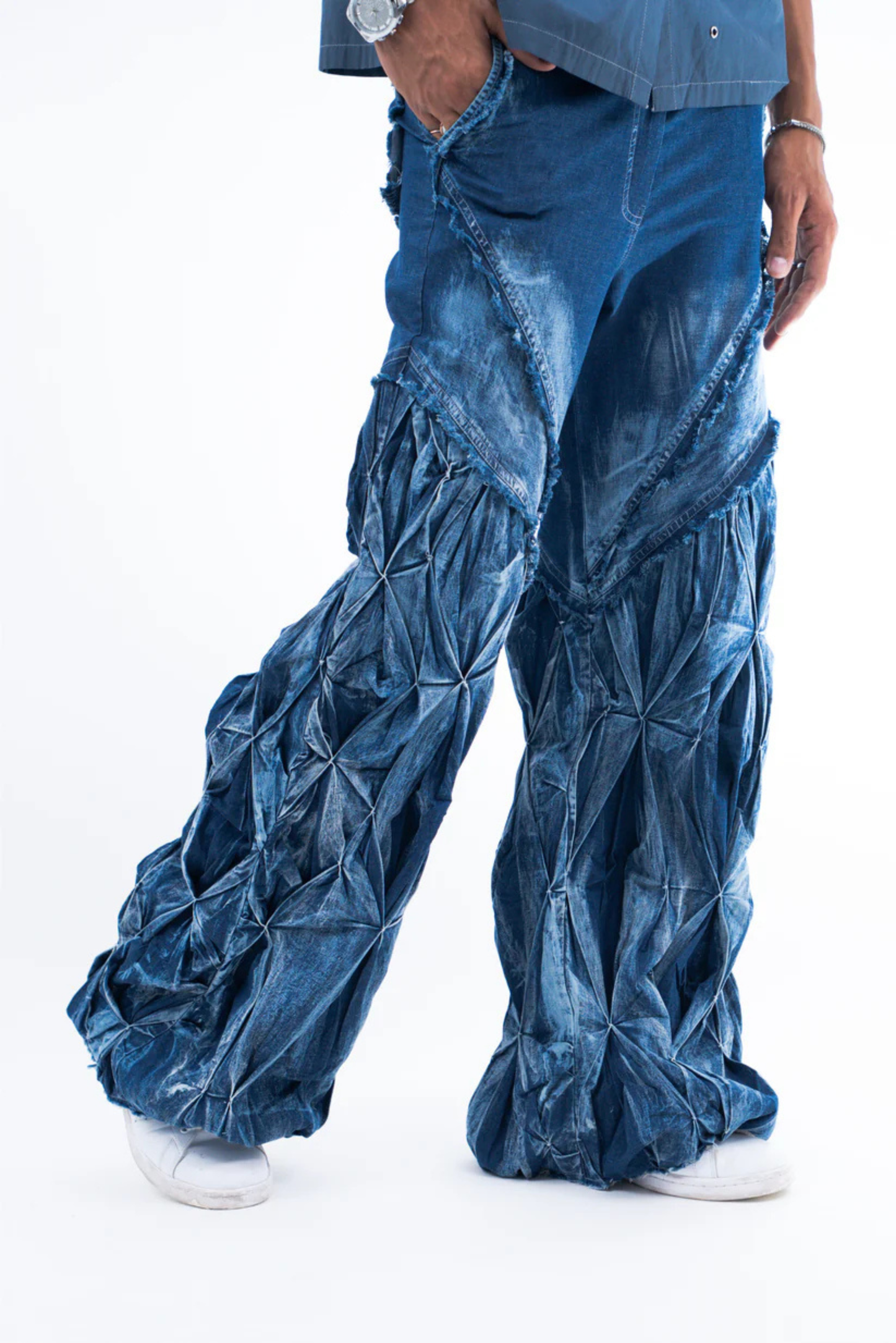 smocked unisex denim 2.0
