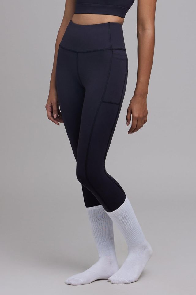 High-Waist Dawn to Dusk Leggings - Charcoal & Mountain Tan