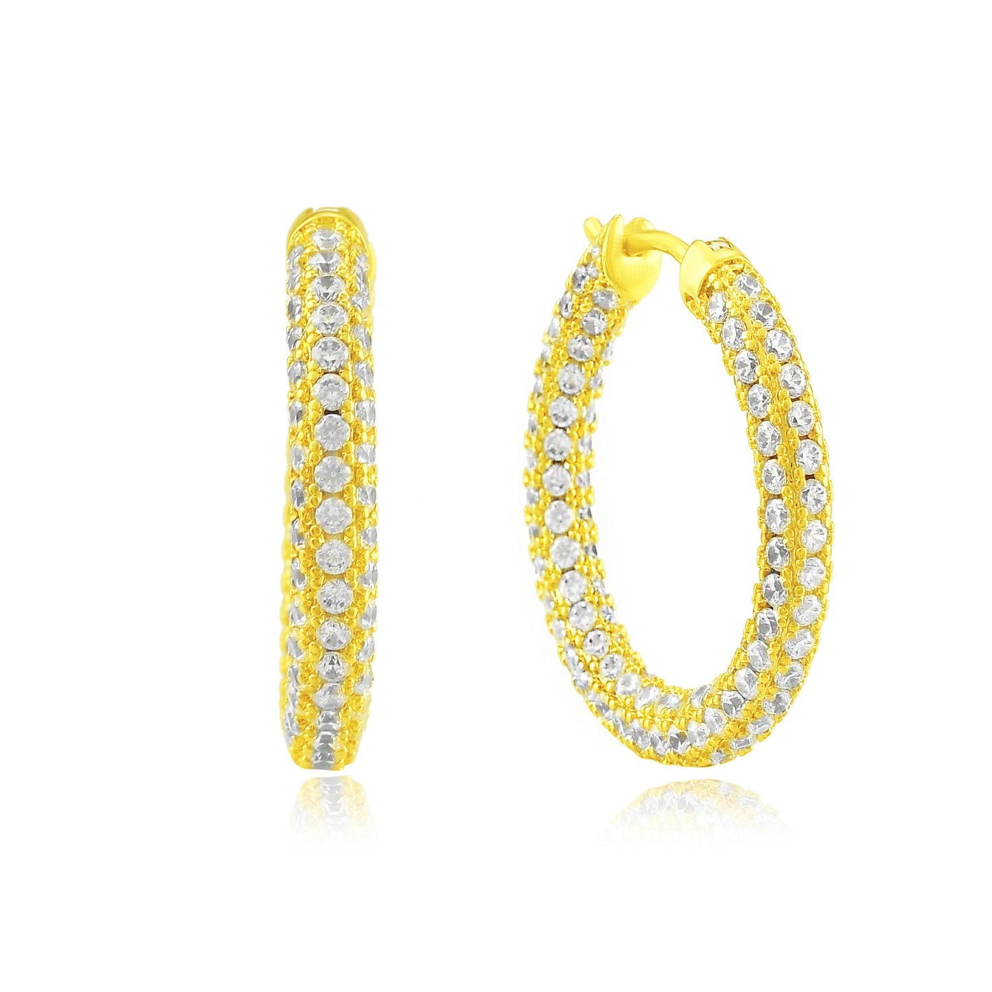 Studded Hoops Small