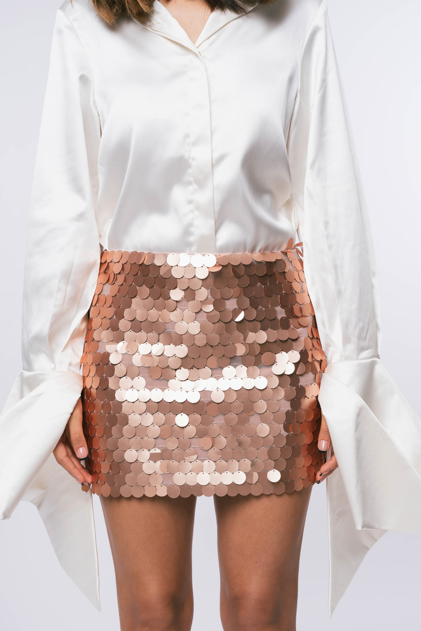 Copper Sequin Skirt