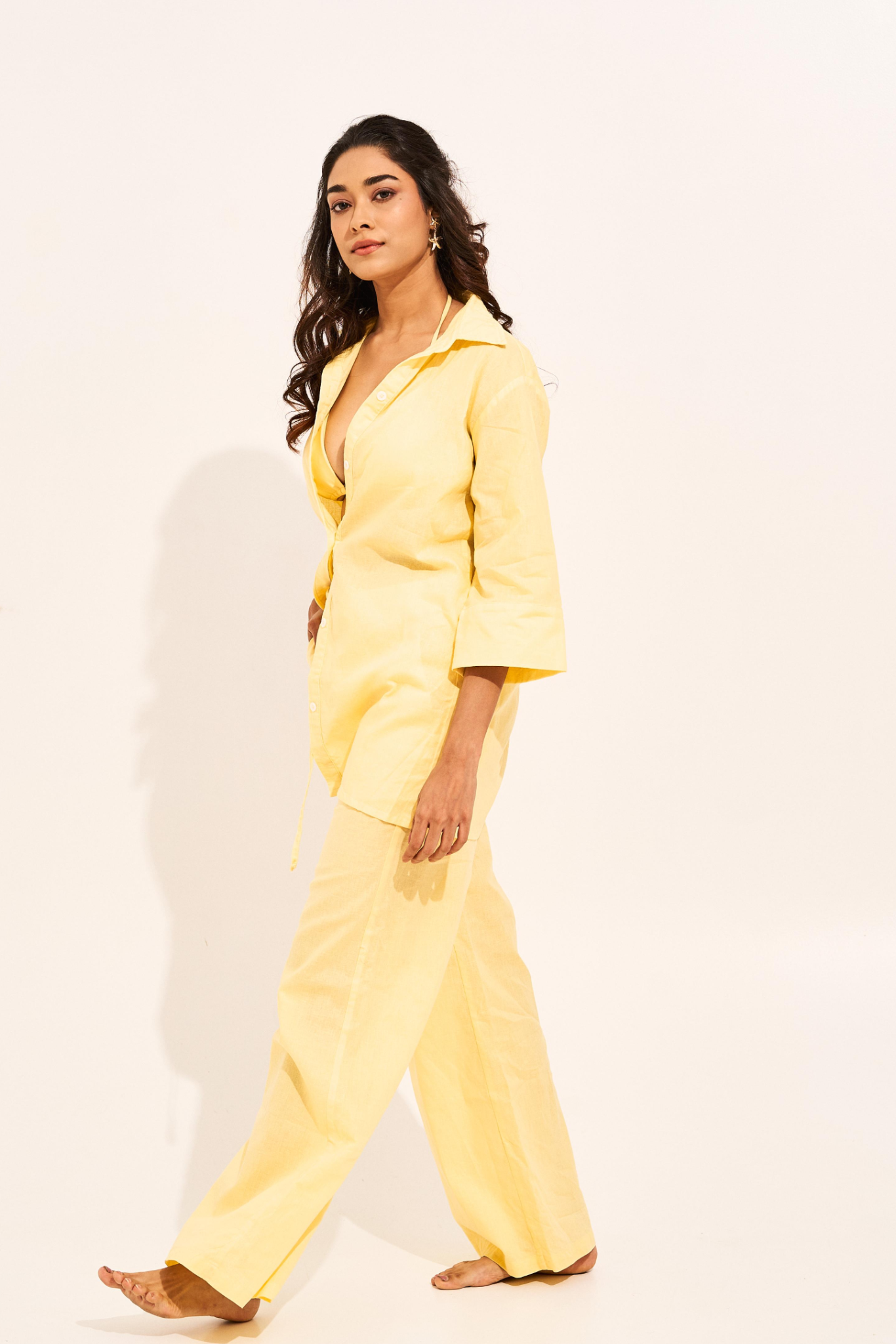 Tahiti Linen Shirt - Butter Yellow